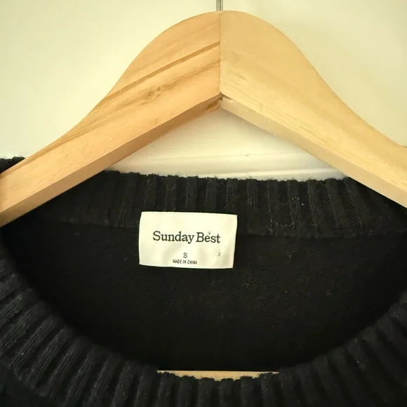 Sunday Best Peggy Black Crew Neck Sweater - Picture 4 of 4